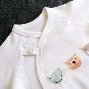 新生儿纯棉春秋款连体衣冬打底内衣满月婴儿衣服无骨爬服宝宝睡衣