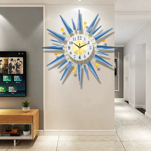 北欧石英钟表挂钟客厅简约家用时尚创意个性挂表轻奢装饰时钟挂墙