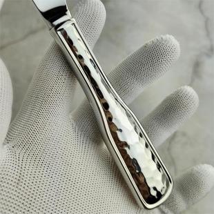 锤纹柄18-10不锈钢西餐具刀不锋利果酱抹刀面包花生酱抹刀无锯齿