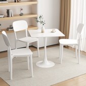 奶油风方形茶几客厅家用小户型阳台餐桌茶桌椅奶茶店办公小方桌子