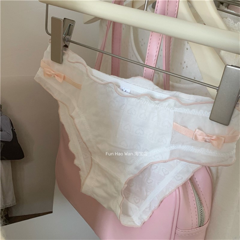 更新甜蛋糕系列~奶甜粉粉色系棉质内裤 甜系女士中低腰纯棉底档