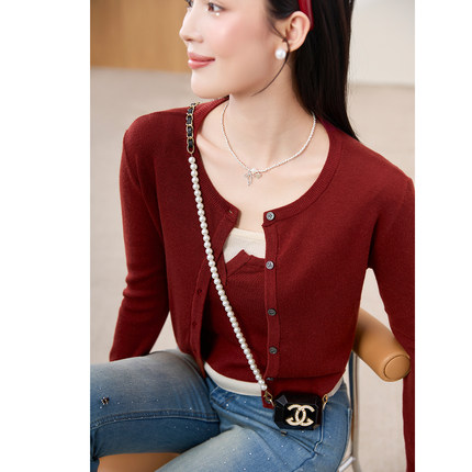 zk lin针织衫吊带背心两件套开衫毛衣外套女高级感初秋季穿搭上衣