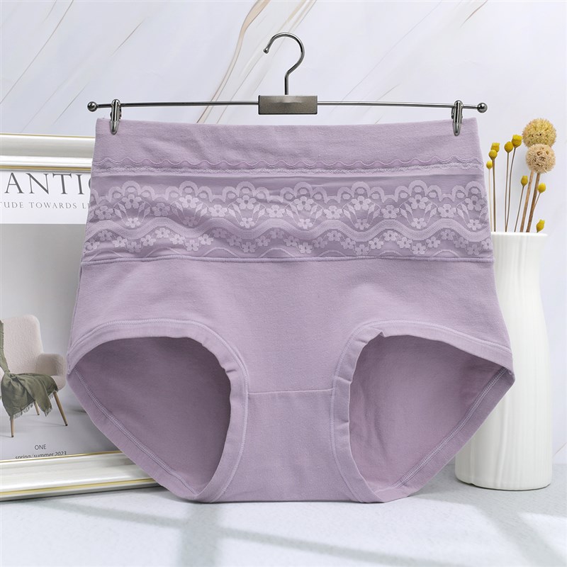 110-140斤女士纯棉大码内裤棉质面料简约高腰收腹妈妈三角6969