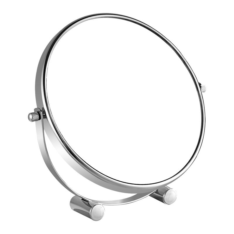 家用化妆镜复古欧式桌面台式办公室宿舍便携女放大双面圆形小镜子