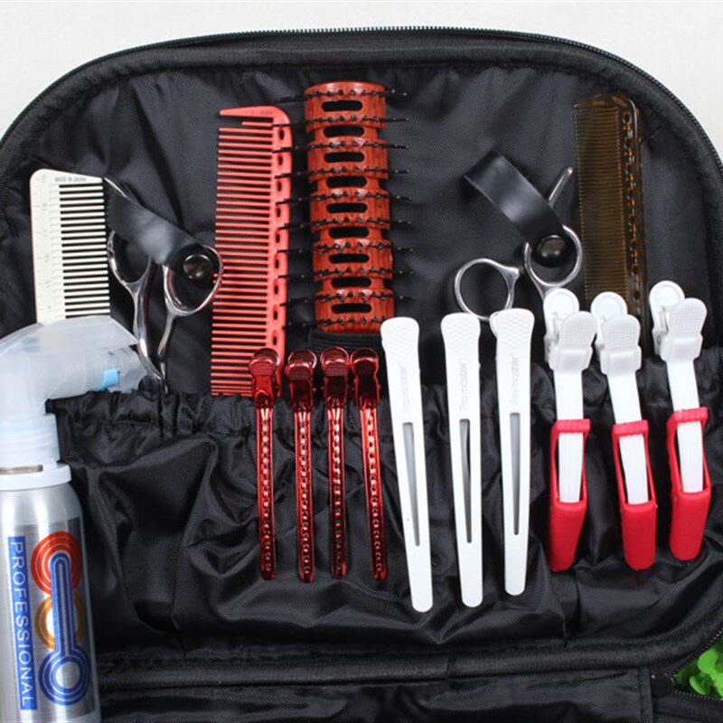 发型师多功能美发工具包美发剪刀包理发师工具箱手提拉链电推包