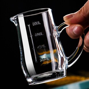 玻璃分酒器家用100毫升白酒杯分酒壶饭店用带刻度量酒器扎壶套装