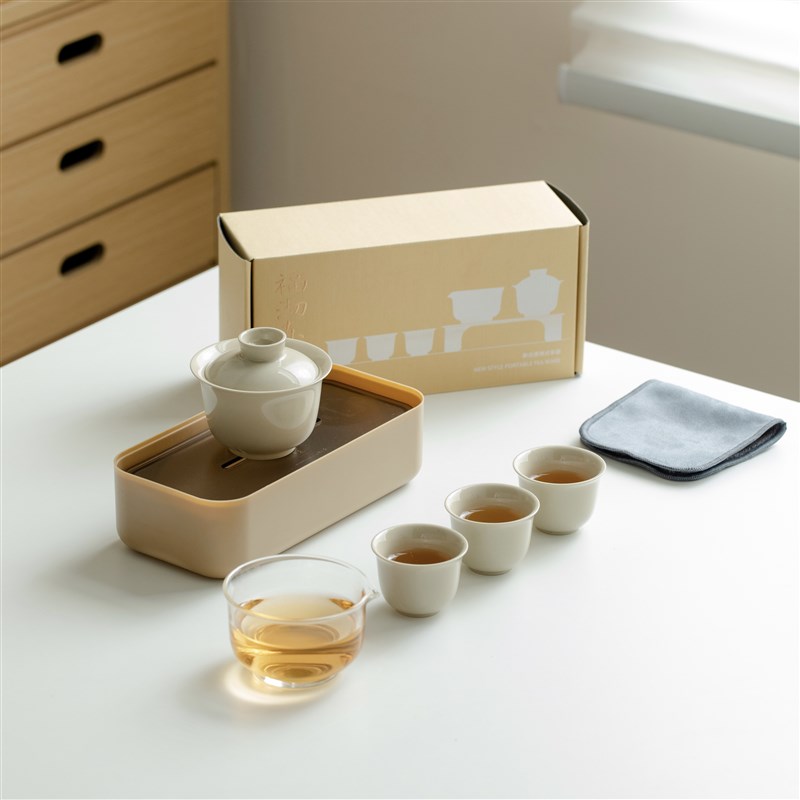 户外旅行露营便携式盖碗茶具套装快客杯功夫茶器伴手礼旅行茶具