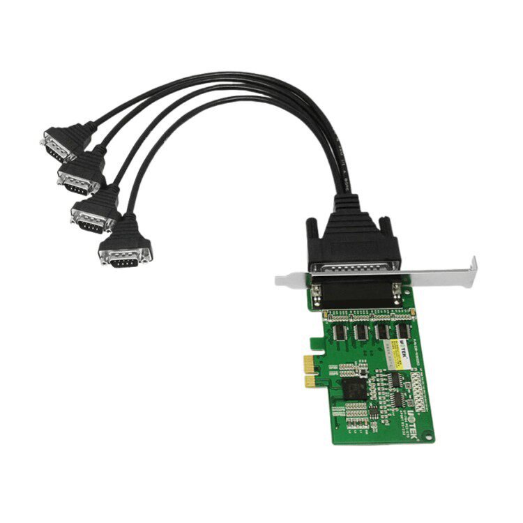 宇泰 UT-784 四口PCI-E串口卡pci-e串口卡9针232扩展卡带半高挡板