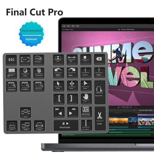 Final Cut pro键盘蓝牙快捷剪辑无线充电便携专业FCPX辅助小键盘