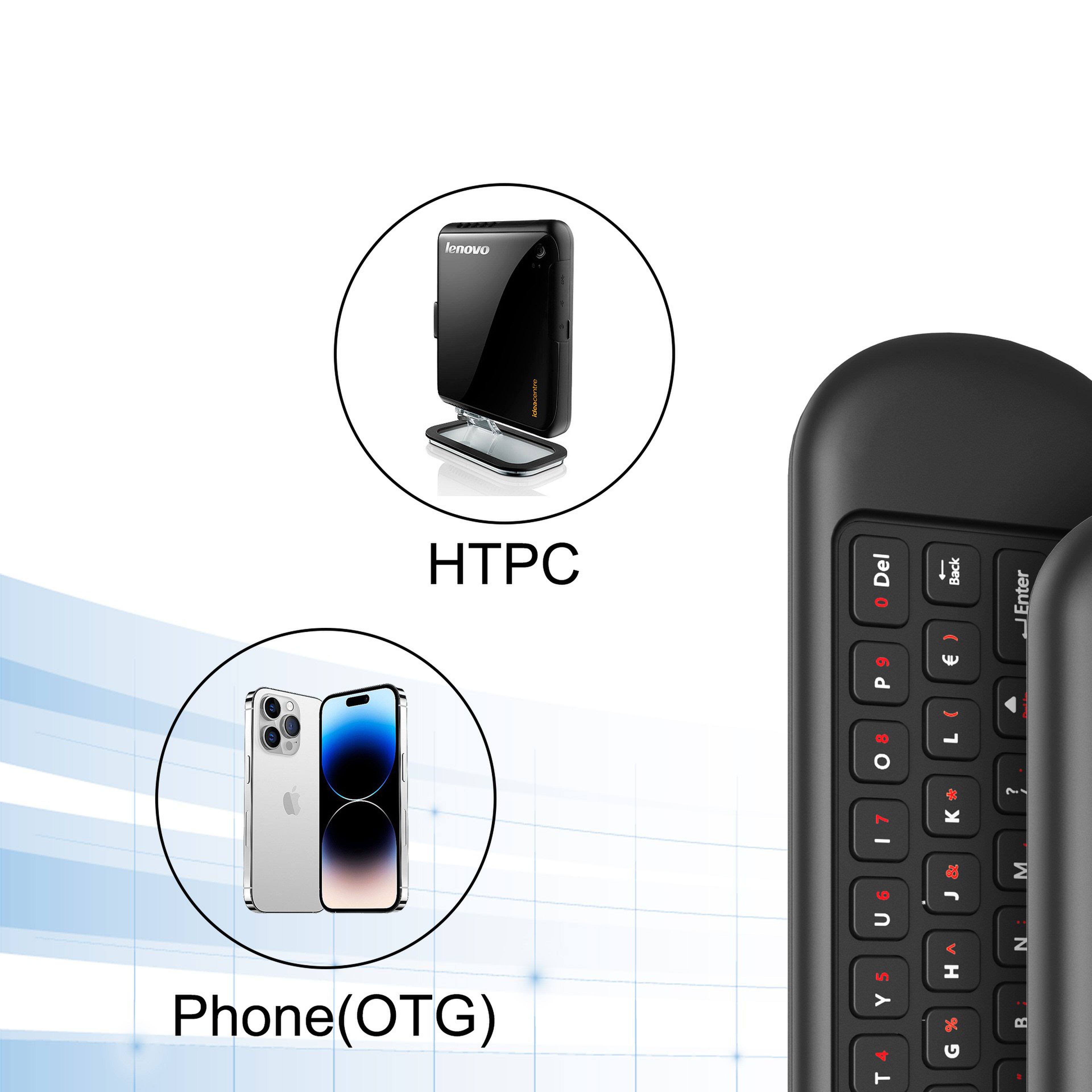 蓝牙无线空中飞鼠键盘遥控器体感鼠标陀螺仪无线掌上迷你键盘电视