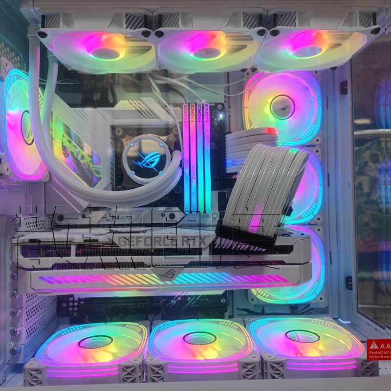 棱镜二代12CM机箱风扇静音ARGB神光同步5V3针幻彩PWM温控正反向
