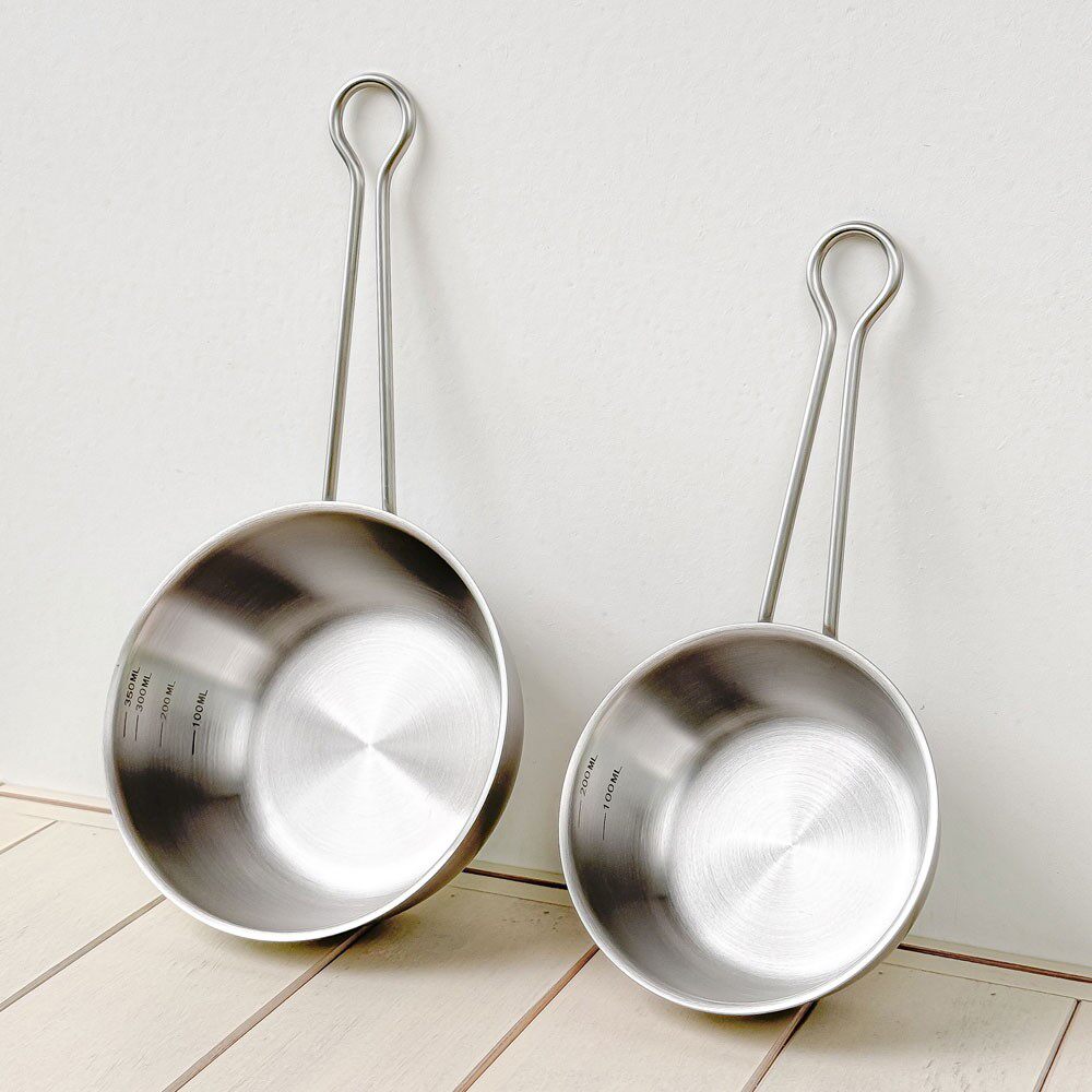 304不锈钢计量杯烘焙巧克力融化器（200/350ml）内带刻度