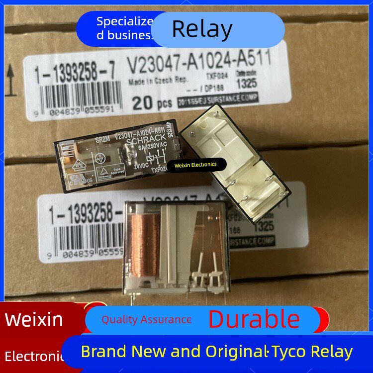 全新原装SCHRACK泰科V23047-A1024-A511安全继电器6插脚 6A 24VDC