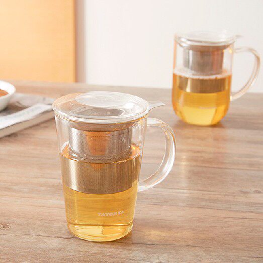 TAYOHYA多样屋 新品 明雅不锈钢茶隔杯 透明耐热玻璃泡茶杯水杯