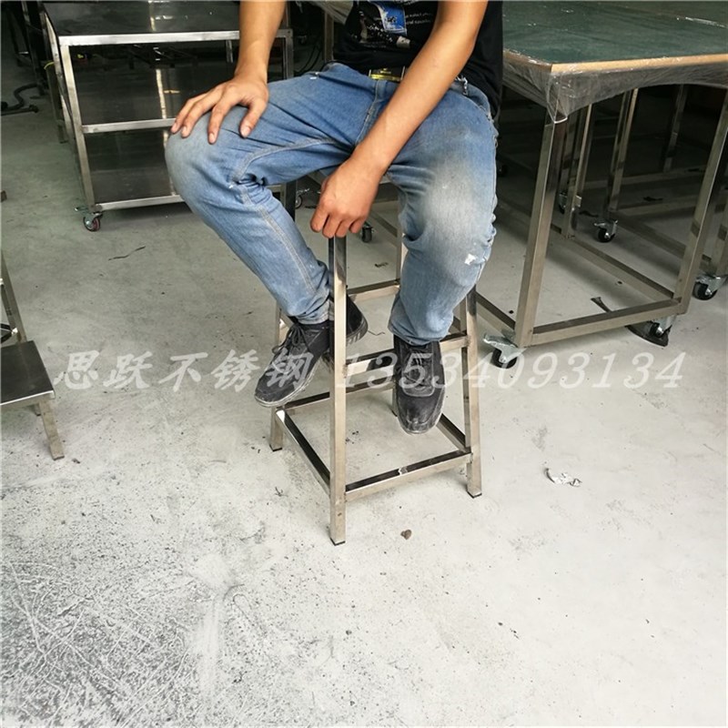 不锈钢高脚凳70CM80CM高凳子不锈钢梯形凳子加高凳登高凳子台阶凳