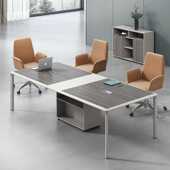 会议桌现代简约小型洽谈桌长条桌工业风办公桌子会议室桌椅组合