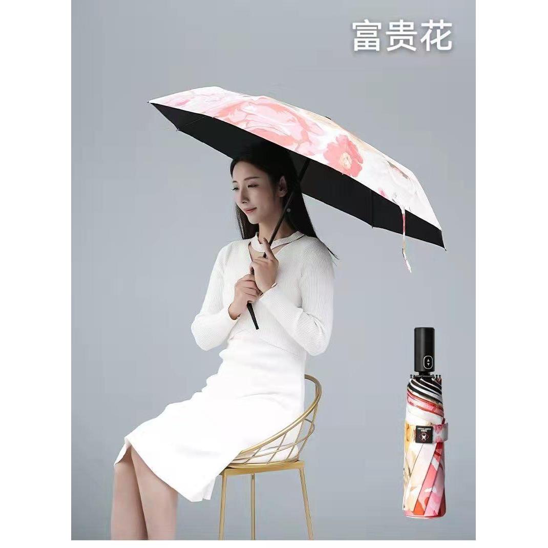 2023年新款3秒收伞三自晒动开易收收型伞折遮阳防晴雨两用th20230