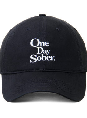 OneDaySober明星同款纯色字母刺绣棒球鸭舌帽 复古美式休闲可调节