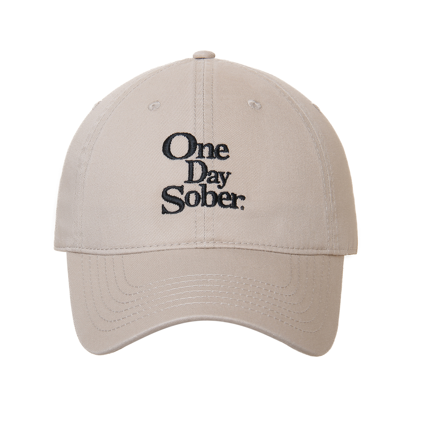 OneDaySober纯色刺绣鸭舌帽