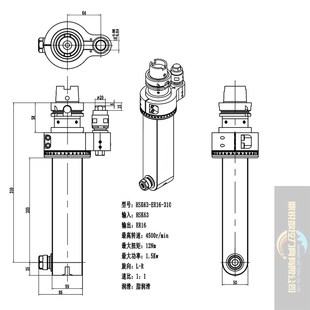 HSK63A-ER11 16 20 25 32高精高速抗震角度头五轴加工90度侧铣头