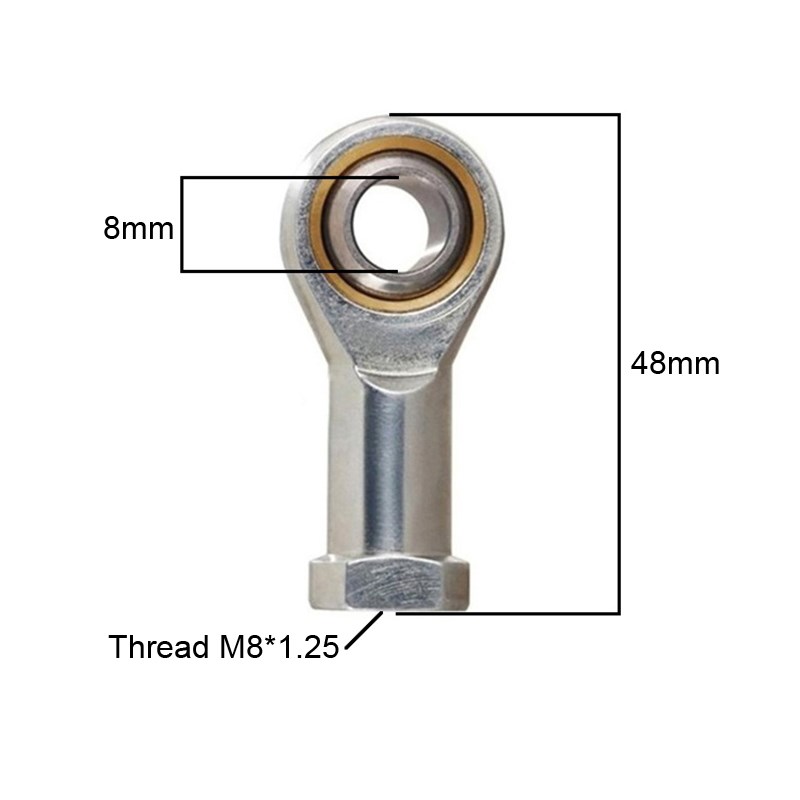 内螺纹杆端关节轴承 鱼眼接头定角z磨刀器睿炘RUIXIN配件金属款6m