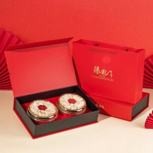新款臻礼双拼烫金高档礼品盒西洋参石斛红参鹿茸礼盒空盒包装盒子
