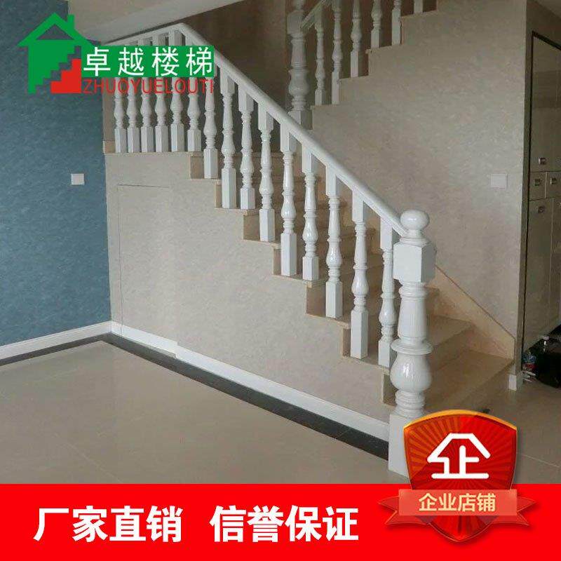工厂直销实木楼梯 飘窗 栏杆 立柱 扶栏 白漆楼梯扶手 家用楼梯
