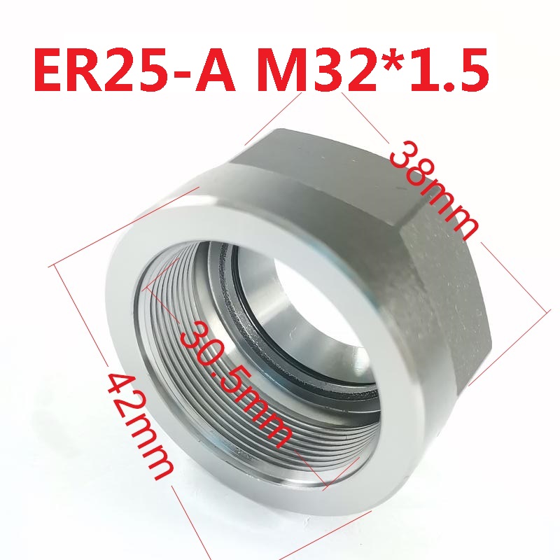 ER25M30*1速刀柄螺母 数控夹头圆形螺帽 ER25 M32*1.5筒夹压帽