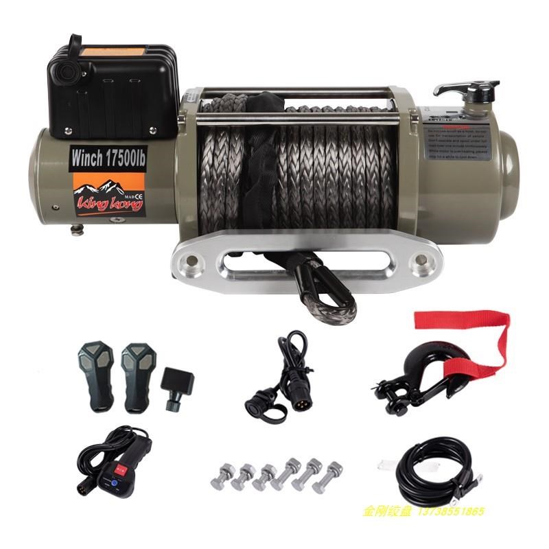 金刚绞盘越野车载12v电动24v自救C脱困汽车用便携式牧马人 坦克30