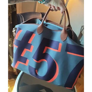 大容量出行手提尼龙托特包百搭网红通勤包单肩包女洋气斜挎饺子包