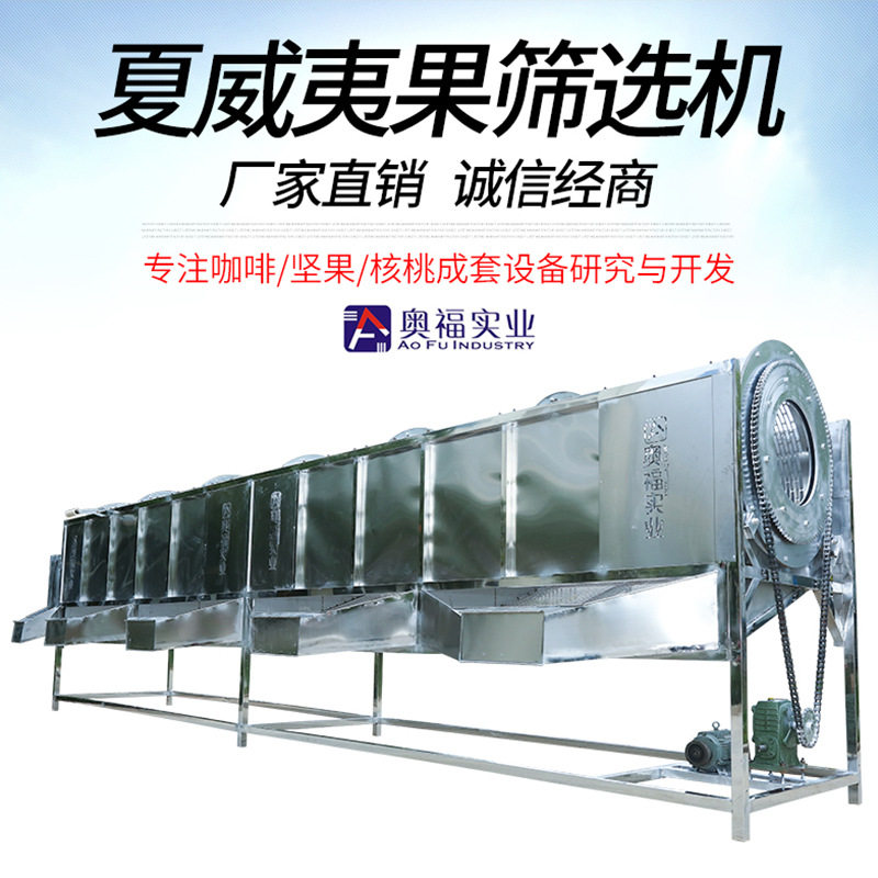澳洲夏威夷果干果精准分级机 筛选机 圆形滚动旋振动筛现货可定制