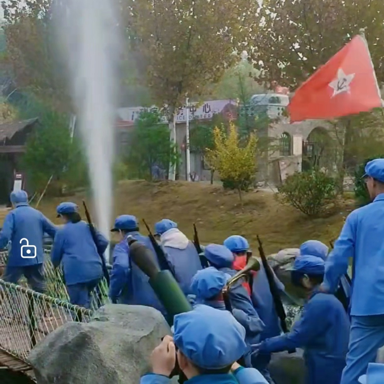 飞夺泸定桥水炮炸点厂家军事模型道具火箭筒迫击炮气炮枪设备
