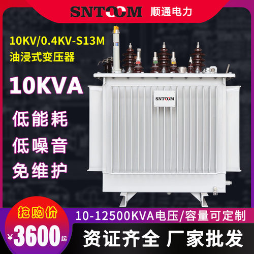 S13M大型工业油浸式电力配电变压器高压10KV250/315/400全铜10KVA