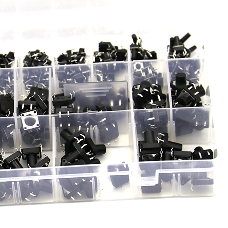 250个20种6*6mm 12*12mm 4脚微动按键开关轻触开关按钮开关小开关