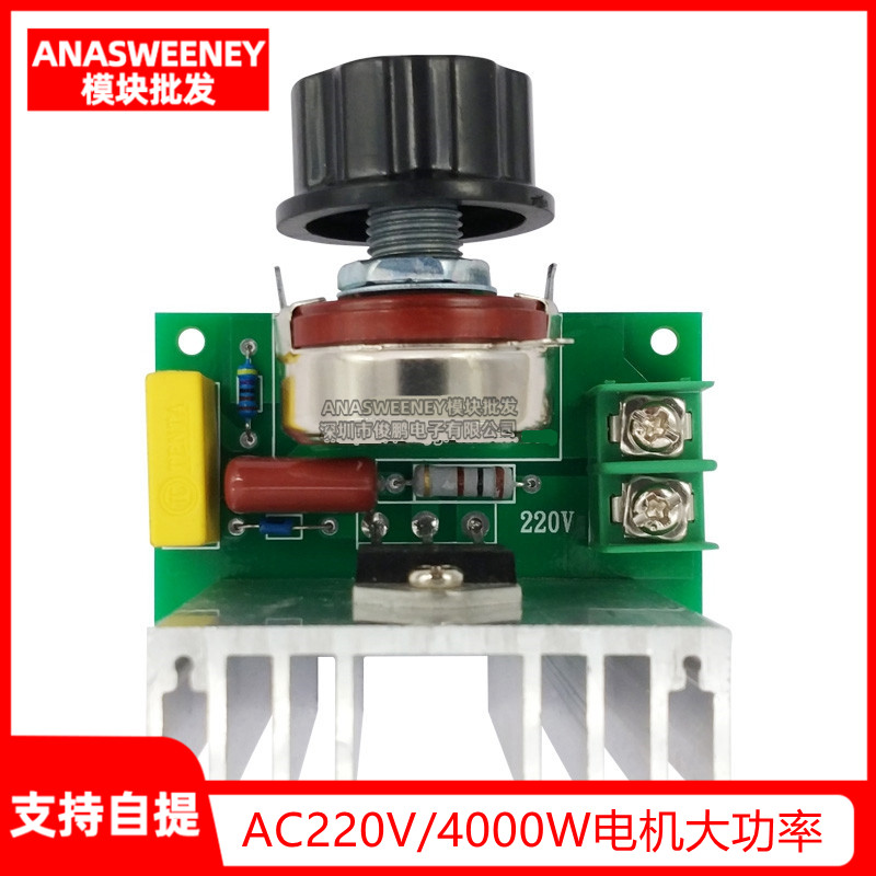 新品AC220V/4000W电机电炉风机大功率 调光 调温 调压开关调速器