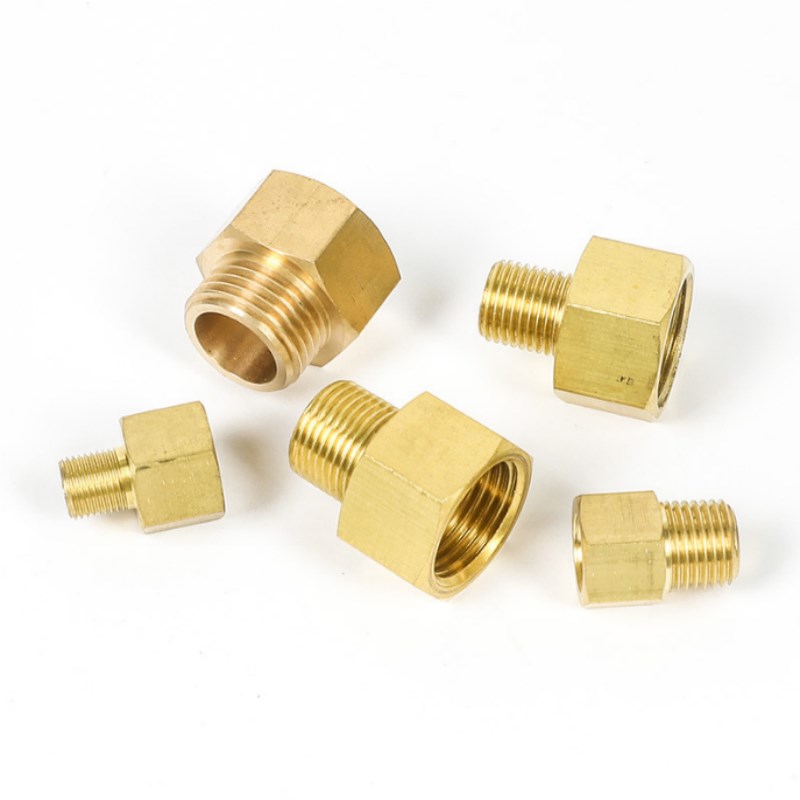 黄铜直角90度双外丝弯头t螺纹转接头水管铜螺母螺帽铜配件铜衬套