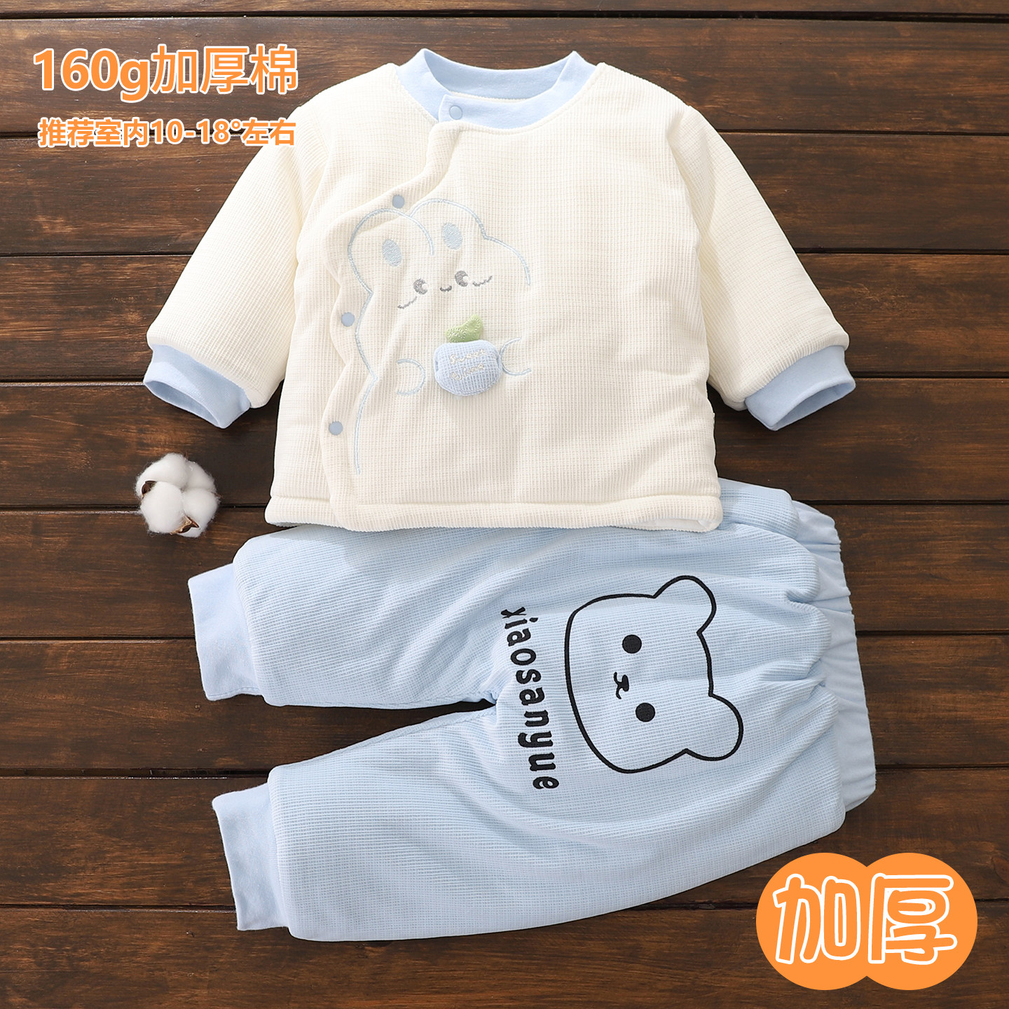 女宝冬装超厚棉服婴儿衣服幼儿冬天厚款纯棉保暖周岁男宝棉衣套装
