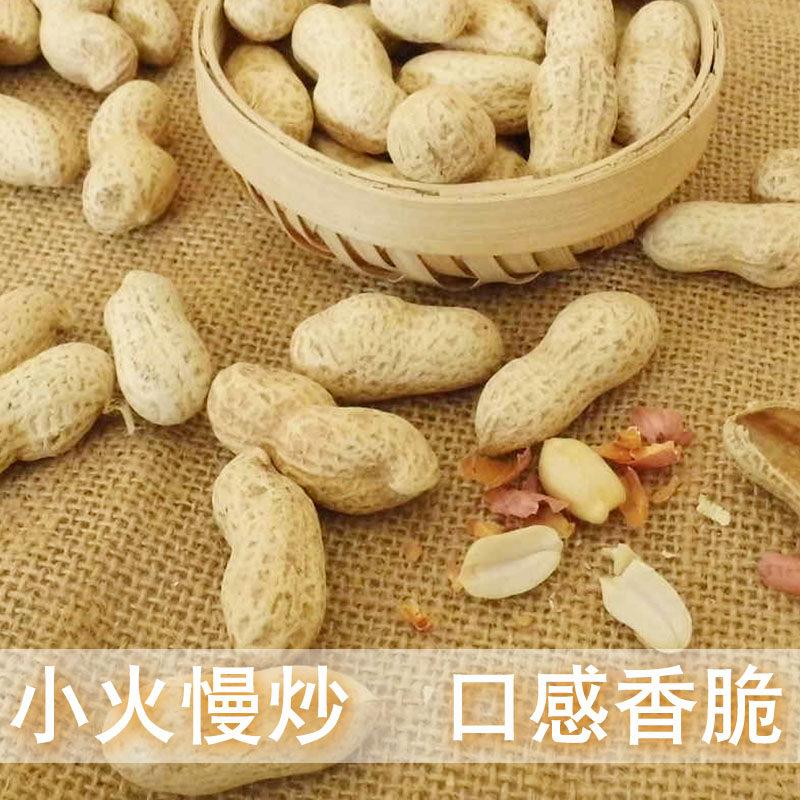 炒花生带壳原味铁锅炒熟新鲜晒干山东大花生5斤3生花生炒货