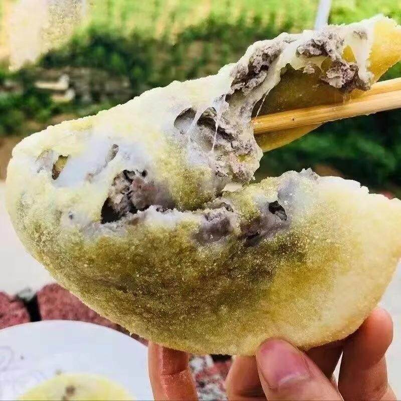 湖北特产绿豆餈粑农家手工红豆餈粑年糕夹心油炸餈粑糯米特色小吃