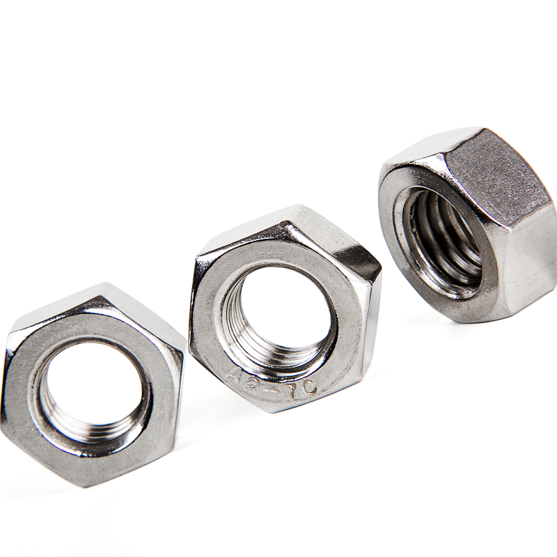 201不锈钢六角螺母法兰螺母尼龙防松螺母M3M4M5M6M8M10M12M1.4--2