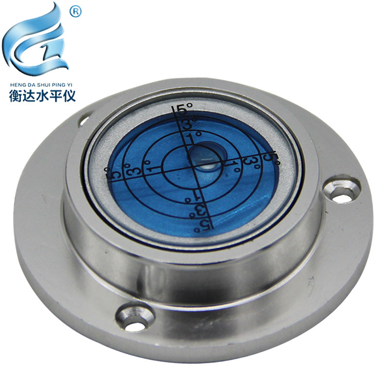 高精度水平气泡珠带法兰磁性水平泡圆水平器万向气泡水平仪水准器