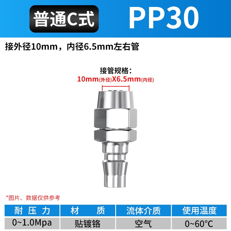c式自锁快速接头气管快插气泵接头配件气动气鼓吹尘枪快拧空压机