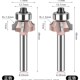 4四齿刃圆角刀木工修边机PVC封边条修边正反转圆弧R倒角刀头