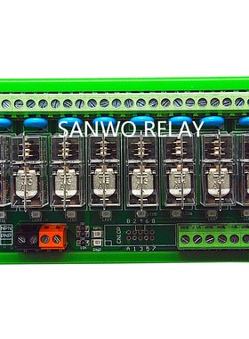 8路欧姆继中间电磁继电器模组PLC输出放大板控制器通用型一开一闭