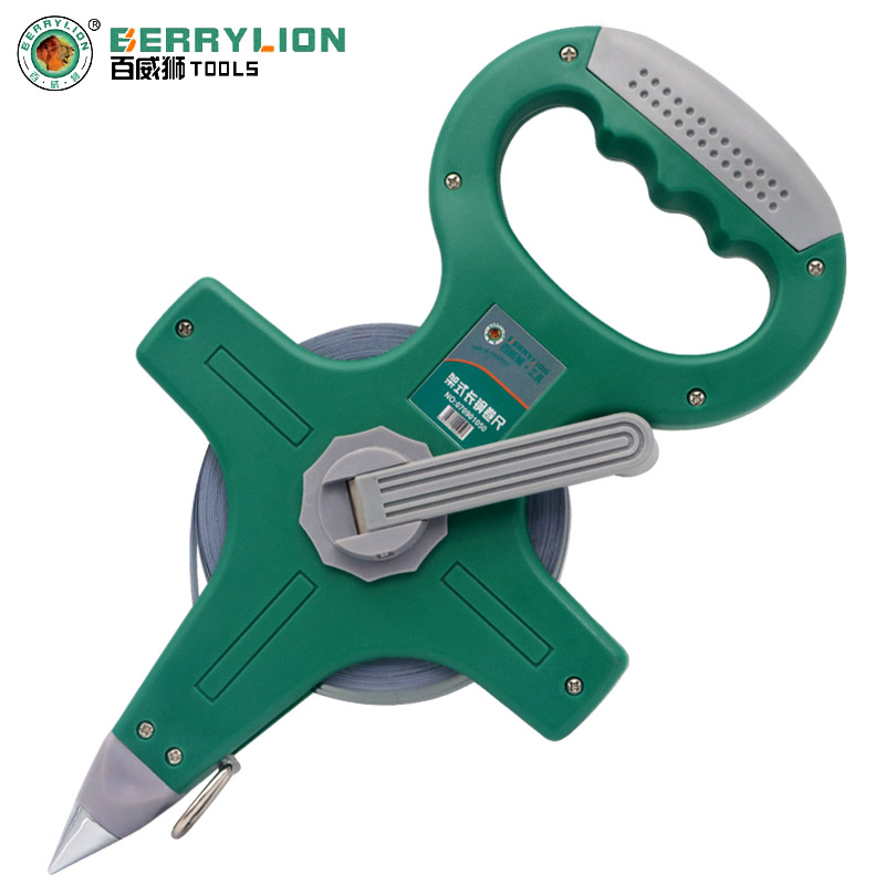 不锈钢卷尺手提式插尺建筑工程测量工具钢架尺30米50 100米