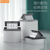 弹起式 地板插座 地插120型铝合金银色灰色阻尼慢起五孔网络隐藏式