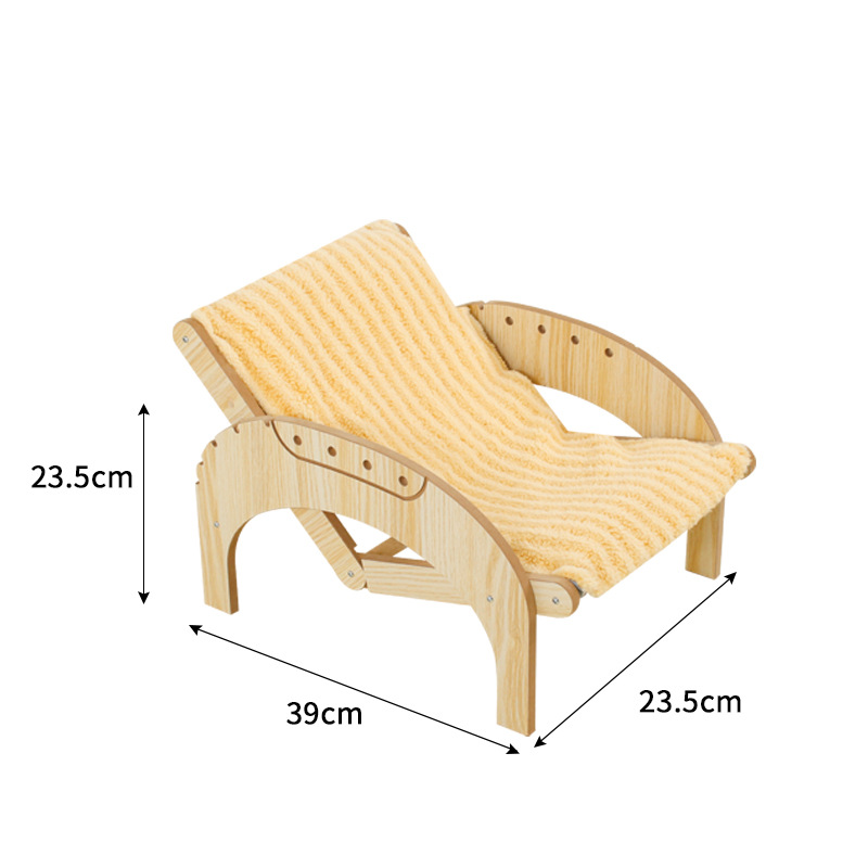 木质猫沙发剑麻猫窝可折叠吊床摇篮床耐抓猫咪晒太阳躺椅四季通用
