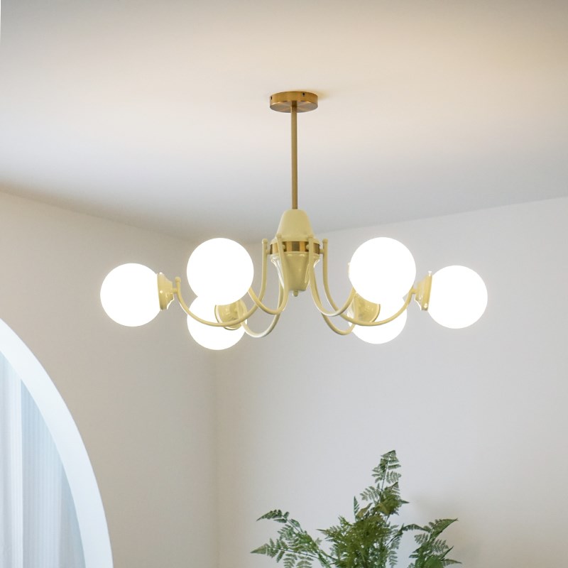 奶油风法式客厅餐厅魔豆吊灯卧室书房田园北欧大厅主灯护眼光谱灯