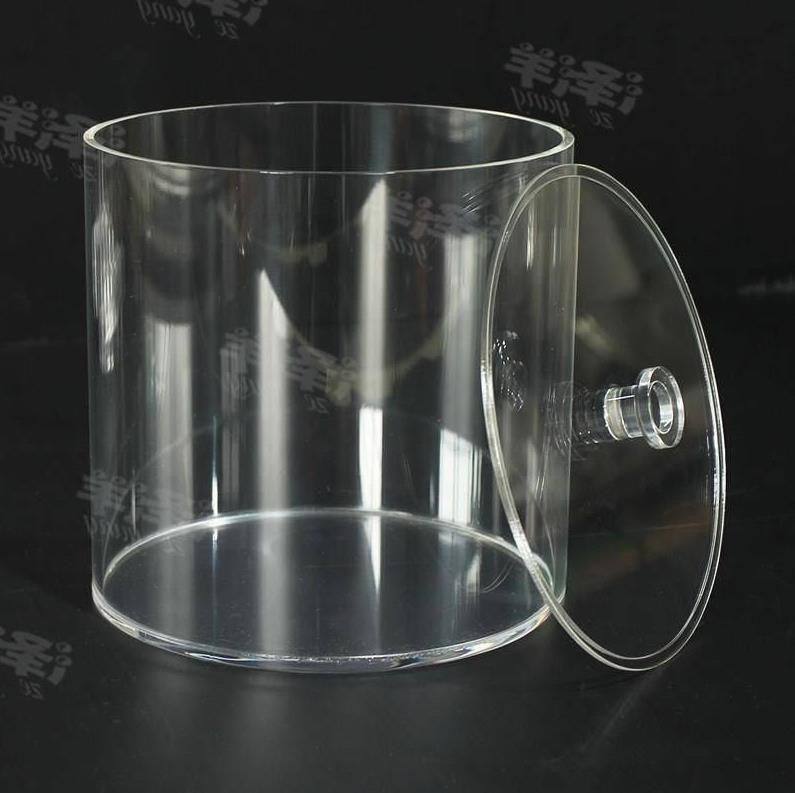 定做亚克力管有机玻璃棒透明圆柱形容器罩子方形盒子带盖圆桶法兰图片