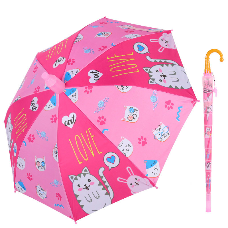 儿童童雨伞女童小学生幼儿园可爱便携超轻安全卡通弯头长柄雨,婴童用品,儿童雨伞/防晒伞,淘宝优惠券,粉丝福利购,淘宝优惠卷